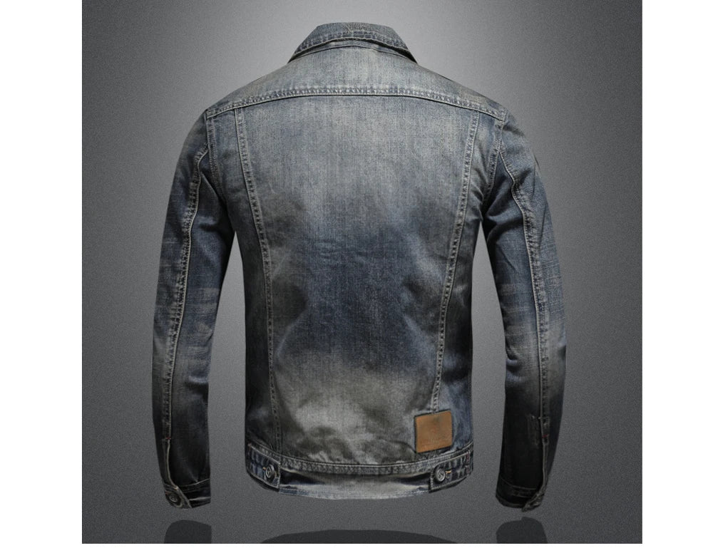 Autumn Winter Men's Denim Jackets Fashion Men Retro Streetwear Cowboy Jacket Men Hip Hop ZipperBiker Jean Coats Clothing