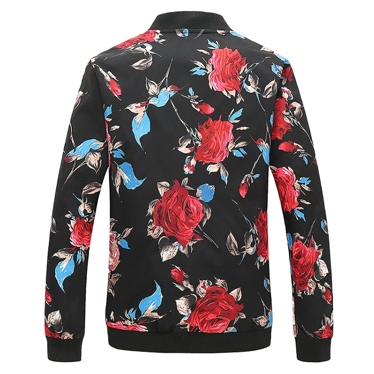 2025 Autumn New Printed Jackets Fashion Slim Fit Mens Casual Bomber Jacket Cardigan Zipper Coats Big Size 6XL Windbreaker Coat