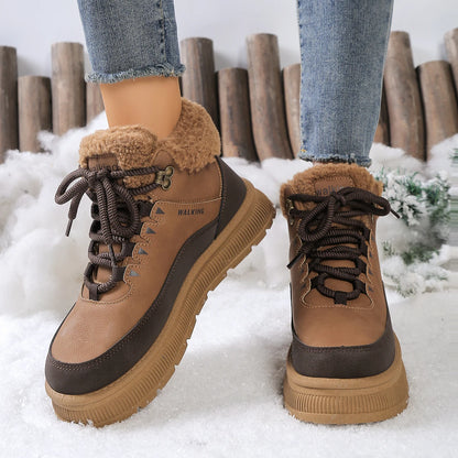 New Winter Round Toe Thick Soled Women's Boots Fashion Casual Comfortable Warm Cotton Shoes Women's Ankle Boots