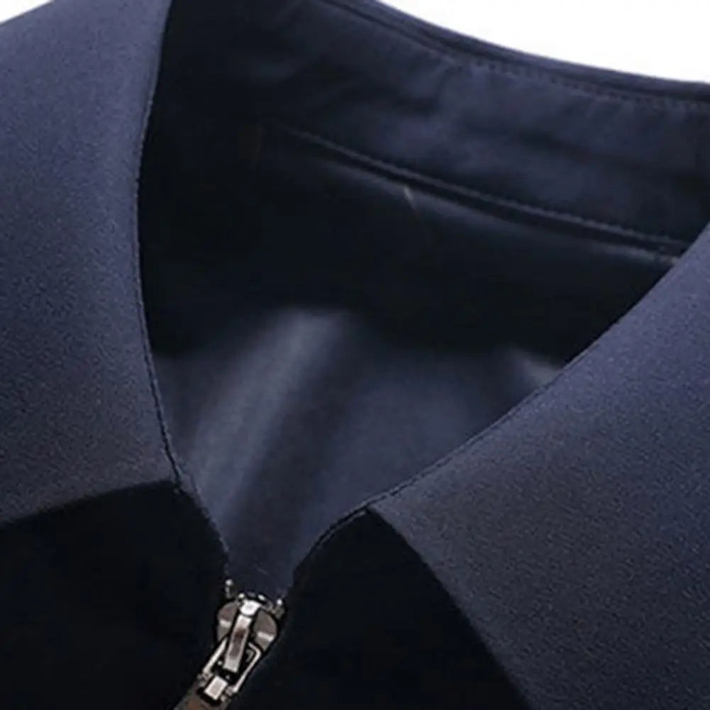 Men Coat Cardigan Solid Color Turn-down Collar Loose Cardigan Spring Jacket for Business Work Male Clothing Streetwear