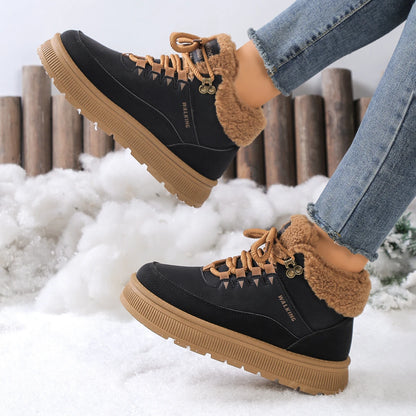 New Winter Round Toe Thick Soled Women's Boots Fashion Casual Comfortable Warm Cotton Shoes Women's Ankle Boots