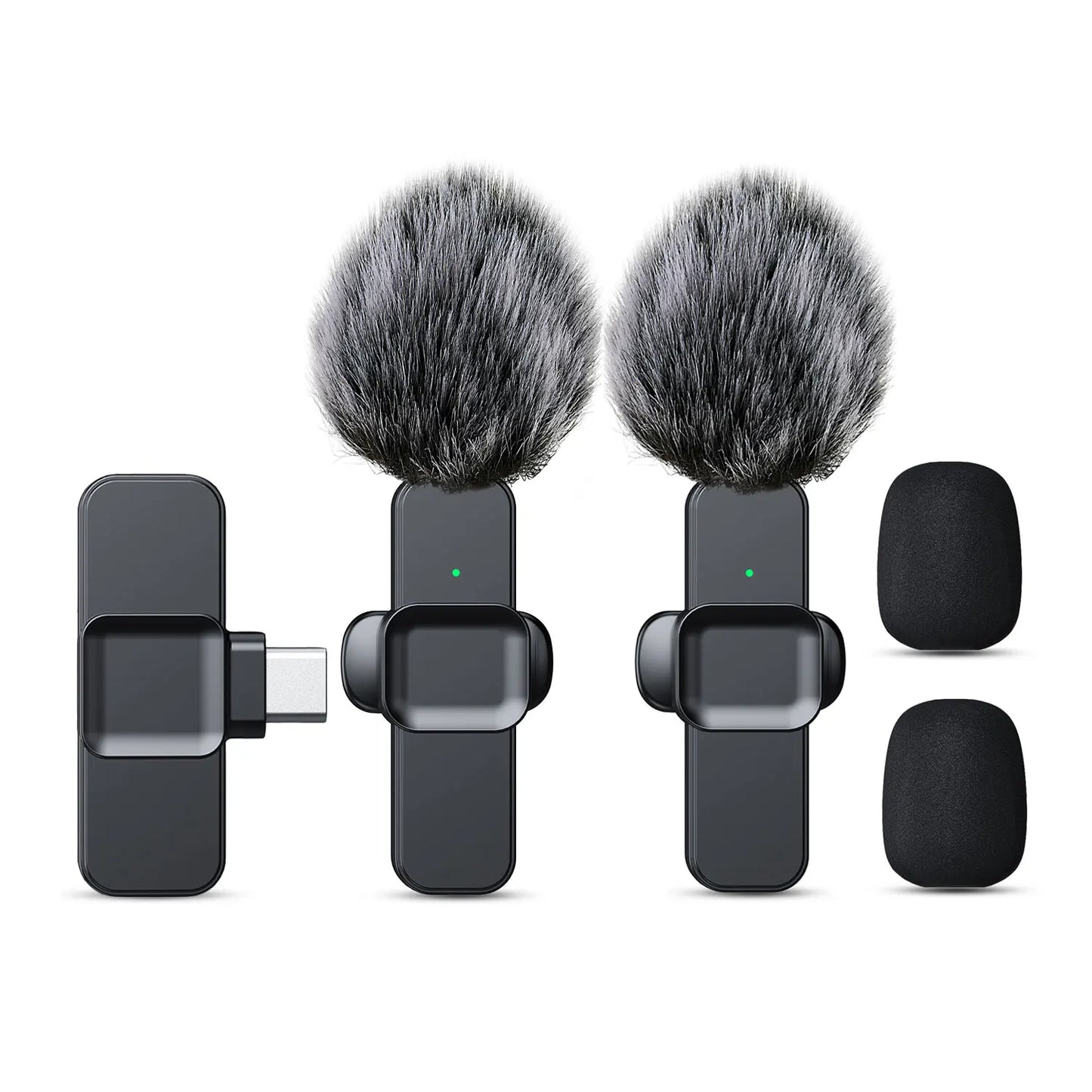 SNZIYAG K10 Wireless Lavalier Microphone Portable Audio Video Recording Mini Microphone for iPhone Android PC Live Gaming Phone