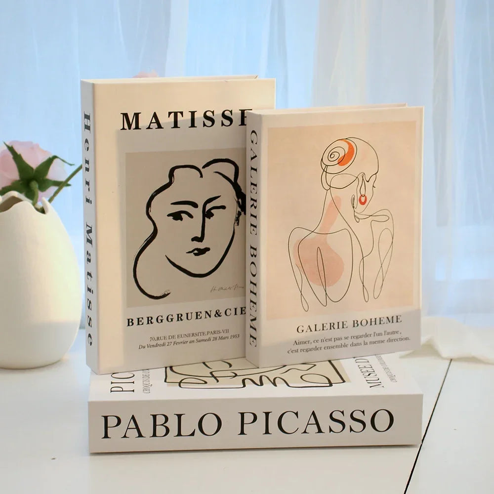 3Pcs Fashion Fake Books Living Room Decoration Designer Books Coffee Table Ornaments Club Hotel Room Villa Prop Books Decoration