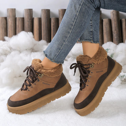 New Winter Round Toe Thick Soled Women's Boots Fashion Casual Comfortable Warm Cotton Shoes Women's Ankle Boots