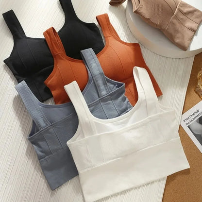 Sports Bra Anti-Sweat Fitness Top Women Seamless Yoga Bra Shockproof Crop Top Push Up Sport Bra Gym Workout Top