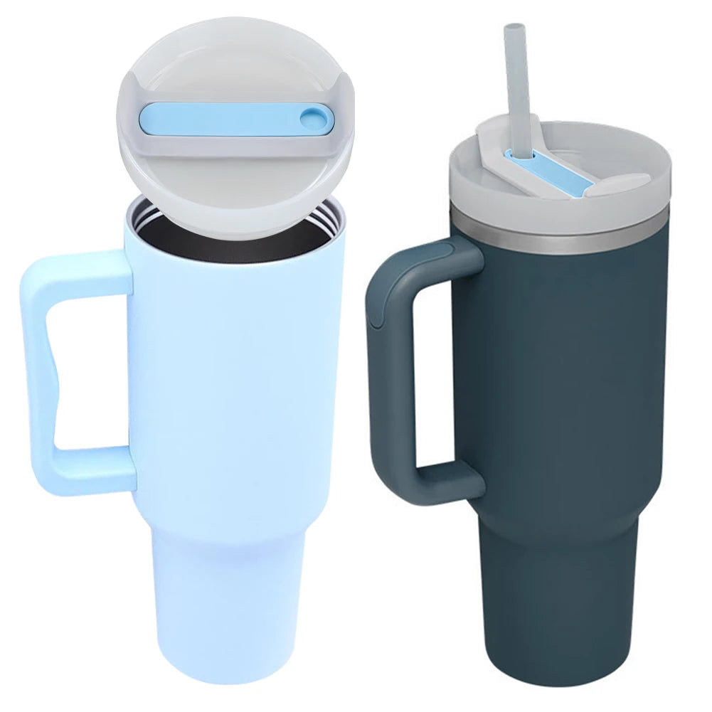 Handle Straw Tumbler Flip Straw Lid for 40 oz With Handle Fit 40oz for stanelys Mugs Cup Rotate 360 Degrees Cup Cover Accessorie