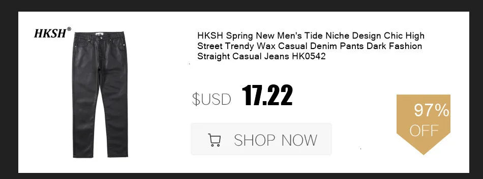 HKSH 2025 Spring Autumn New Man Tide Motorcycle Fashion Denim Jacket Trend Korean Slim Safari Style Casual Handsome Coats HK4817