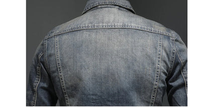 Autumn Winter Men's Denim Jackets Fashion Men Retro Streetwear Cowboy Jacket Men Hip Hop ZipperBiker Jean Coats Clothing