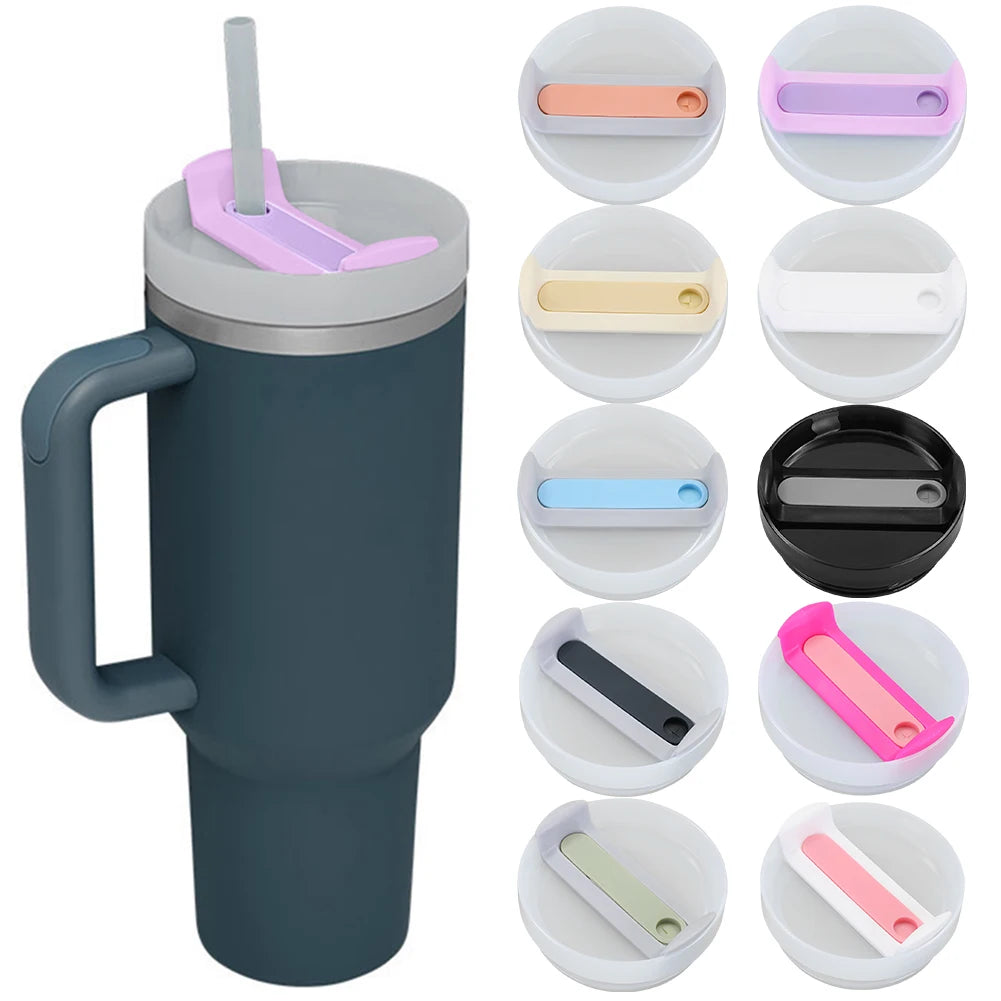 Handle Straw Tumbler Flip Straw Lid for 40 oz With Handle Fit 40oz for stanelys Mugs Cup Rotate 360 Degrees Cup Cover Accessorie