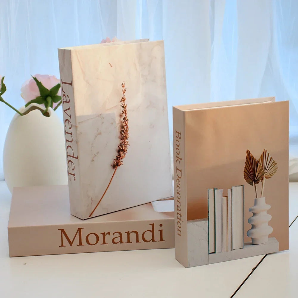 3Pcs Fashion Fake Books Living Room Decoration Designer Books Coffee Table Ornaments Club Hotel Room Villa Prop Books Decoration