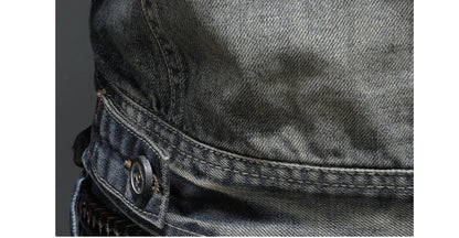 Autumn Winter Men's Denim Jackets Fashion Men Retro Streetwear Cowboy Jacket Men Hip Hop ZipperBiker Jean Coats Clothing