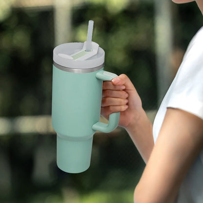 Handle Straw Tumbler Flip Straw Lid for 40 oz With Handle Fit 40oz for stanelys Mugs Cup Rotate 360 Degrees Cup Cover Accessorie