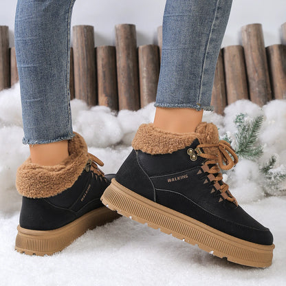 New Winter Round Toe Thick Soled Women's Boots Fashion Casual Comfortable Warm Cotton Shoes Women's Ankle Boots