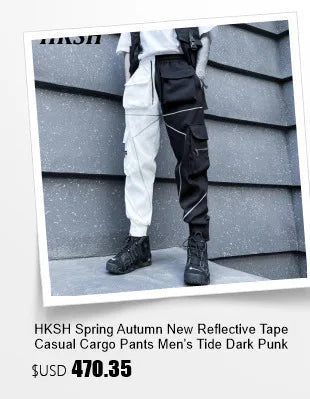 HKSH 2025 Spring Autumn New Man Tide Motorcycle Fashion Denim Jacket Trend Korean Slim Safari Style Casual Handsome Coats HK4817